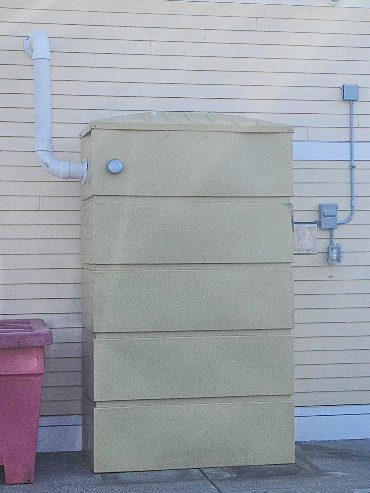 Used cooking oil stored for recycling into biodiesel